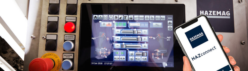 Worldwide access to production data on your mobile device… generate and receive tailored reports from your HAZEMAG equipment and plant.